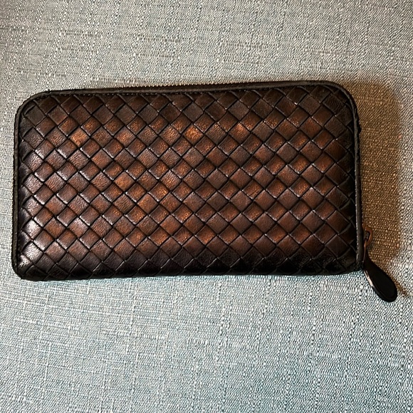 Bottega Veneta Handbags - Bottega Veneta Napa Intrecciato Long Wallet, Black
